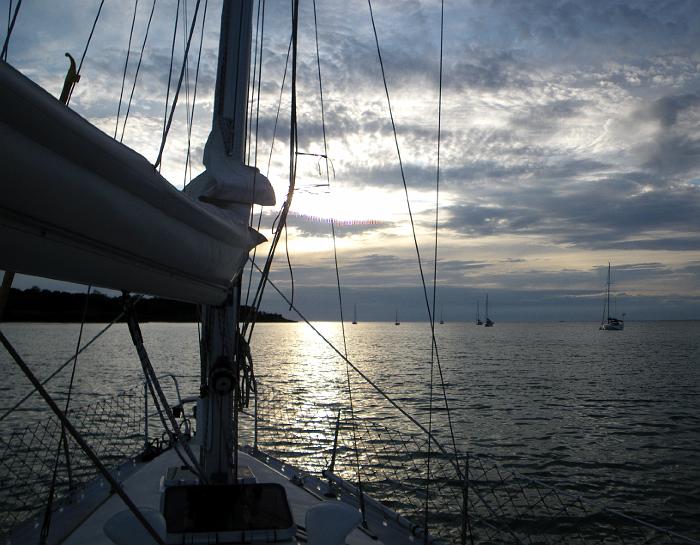 Geankerd bij Ile D'Aix